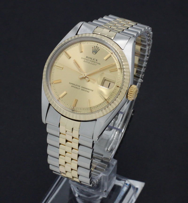 Rolex Datejust 1601 - 1976 - goud/staal - two/tone - Rolex horloge - Rolex kopen - Rolex heren horloge - Trophies Watches