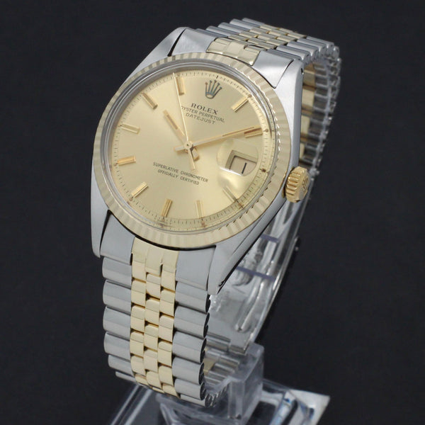 Rolex Datejust 1601 - 1976 - goud/staal - two/tone - Rolex horloge - Rolex kopen - Rolex heren horloge - Trophies Watches