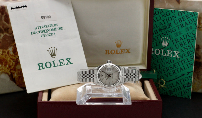 Rolex Oyster Perpetual Lady Date 69190 - 1999 - Rolex horloge - Rolex kopen - Rolex dames horloge - Trophies Watches