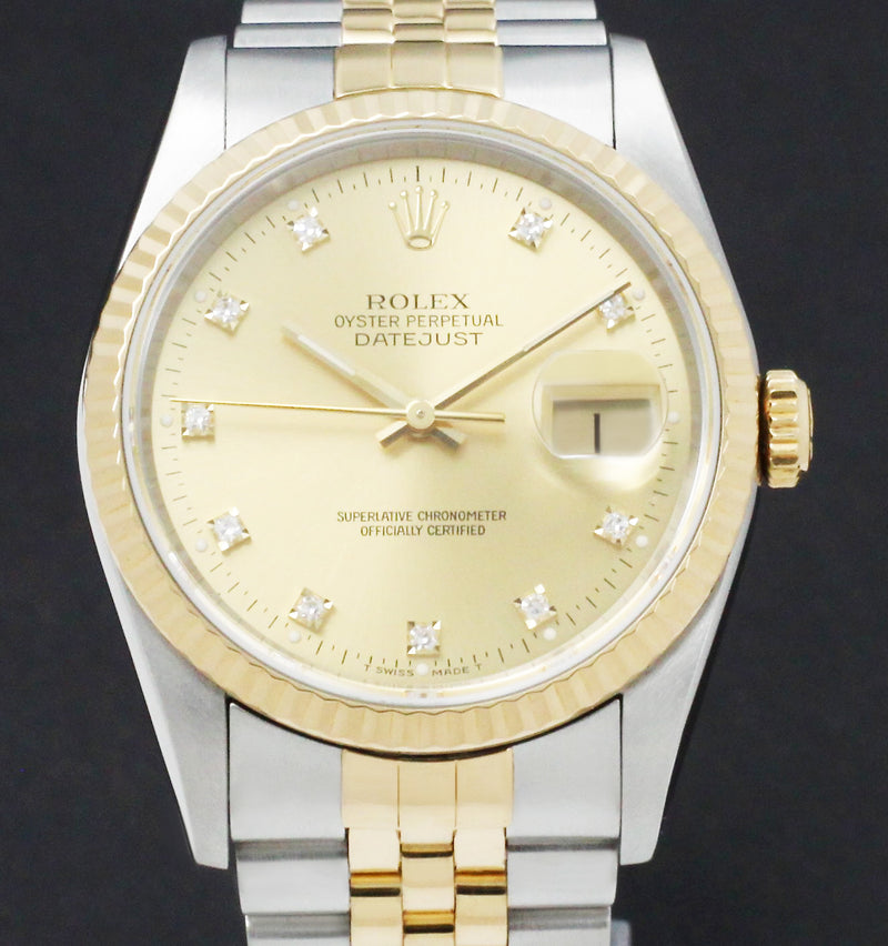 Rolex Datejust 16233G, Box & Papers, 1990