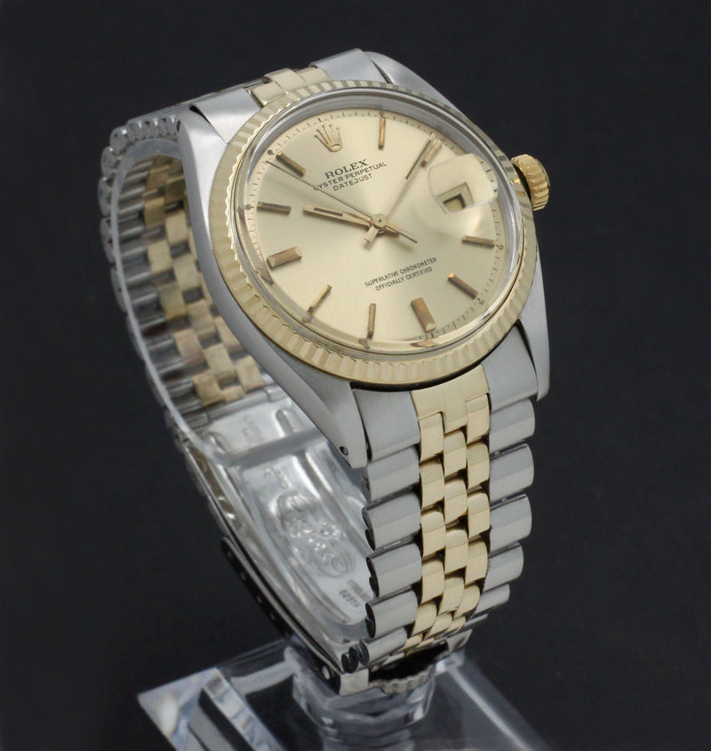 Rolex Datejust 1601 - 1970 - goud/staal - two/tone - Rolex horloge - Rolex kopen - Rolex heren horloge - Trophies Watches