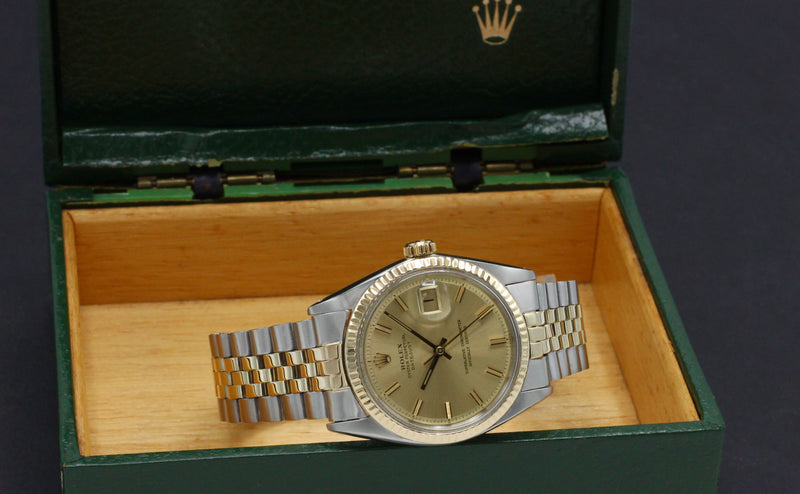 Rolex Datejust 1601 - 1966 - goud/staal - two/tone - Rolex horloge - Rolex kopen - Rolex heren horloge - Trophies Watches