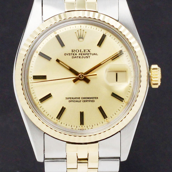 Rolex Datejust 1601 - 1974 - goud/staal - two/tone - Rolex horloge - Rolex kopen - Rolex heren horloge - Trophies Watches