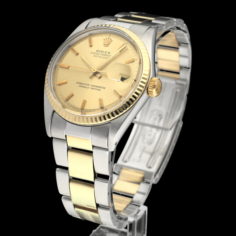 Rolex Datejust 1601 - 1972 - goud/staal - two/tone - Rolex horloge - Rolex kopen - Rolex heren horloge - Trophies Watches