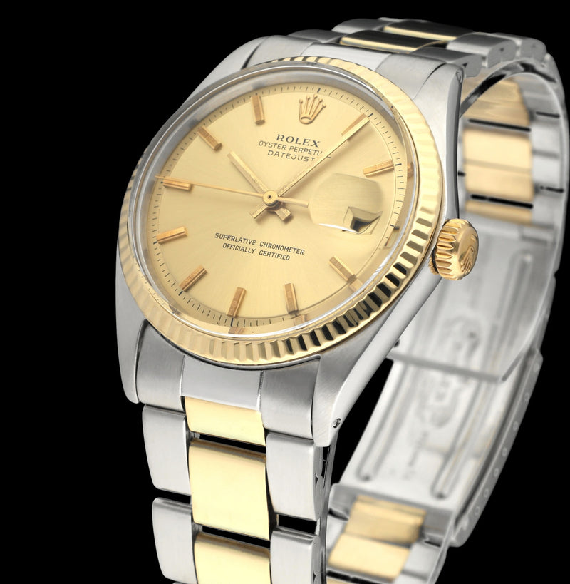 Rolex Datejust 1601 - 1972 - goud/staal - two/tone - Rolex horloge - Rolex kopen - Rolex heren horloge - Trophies Watches