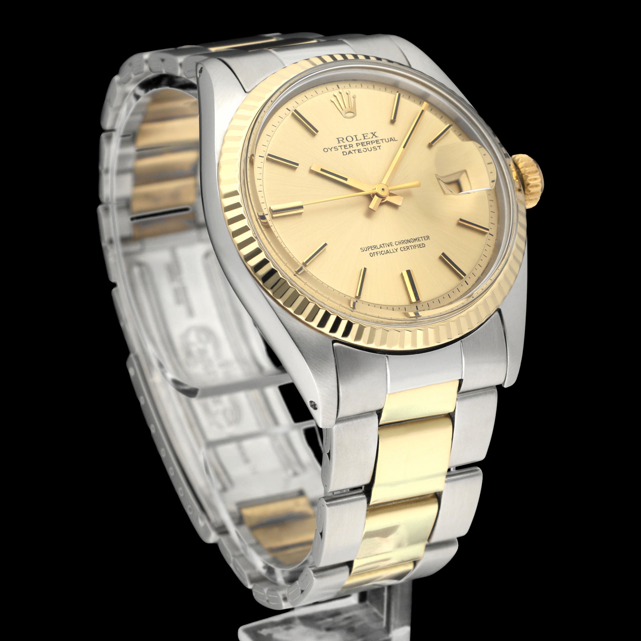 Rolex Datejust 1601 - 1971 - goud/staal - two/tone - Rolex horloge - Rolex kopen - Rolex heren horloge - Trophies Watches