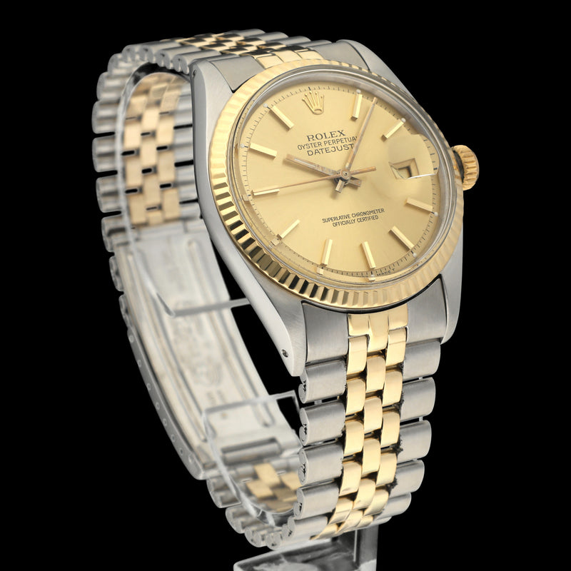 Rolex Datejust 1601 - 1968 - goud/staal - two/tone - Rolex horloge - Rolex kopen - Rolex heren horloge - Trophies Watches
