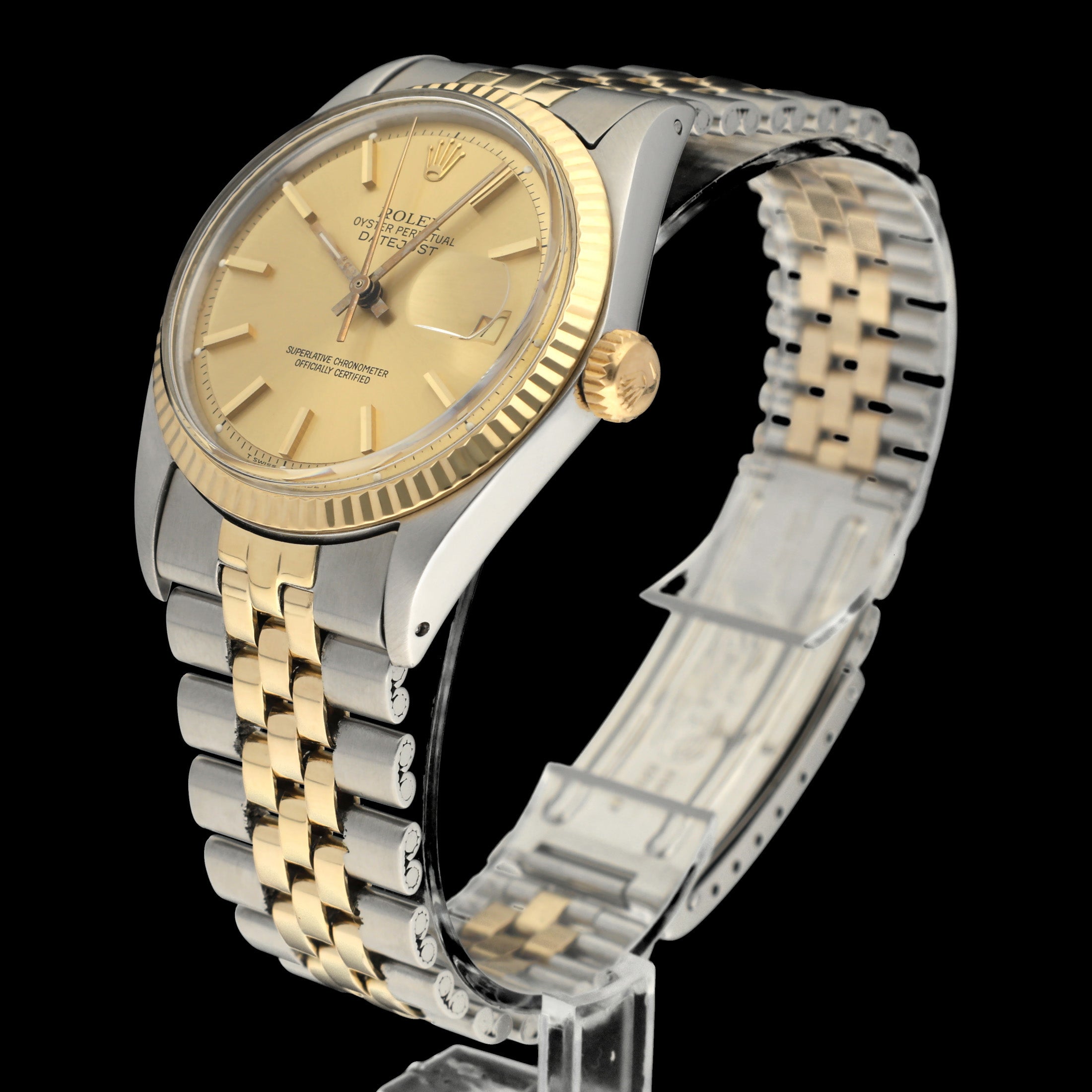 Rolex Datejust 1601 - 1968 - goud/staal - two/tone - Rolex horloge - Rolex kopen - Rolex heren horloge - Trophies Watches