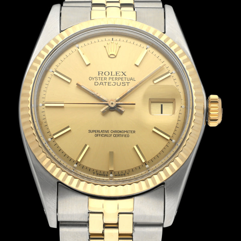 Rolex Datejust 1601 - 1968 - goud/staal - two/tone - Rolex horloge - Rolex kopen - Rolex heren horloge - Trophies Watches