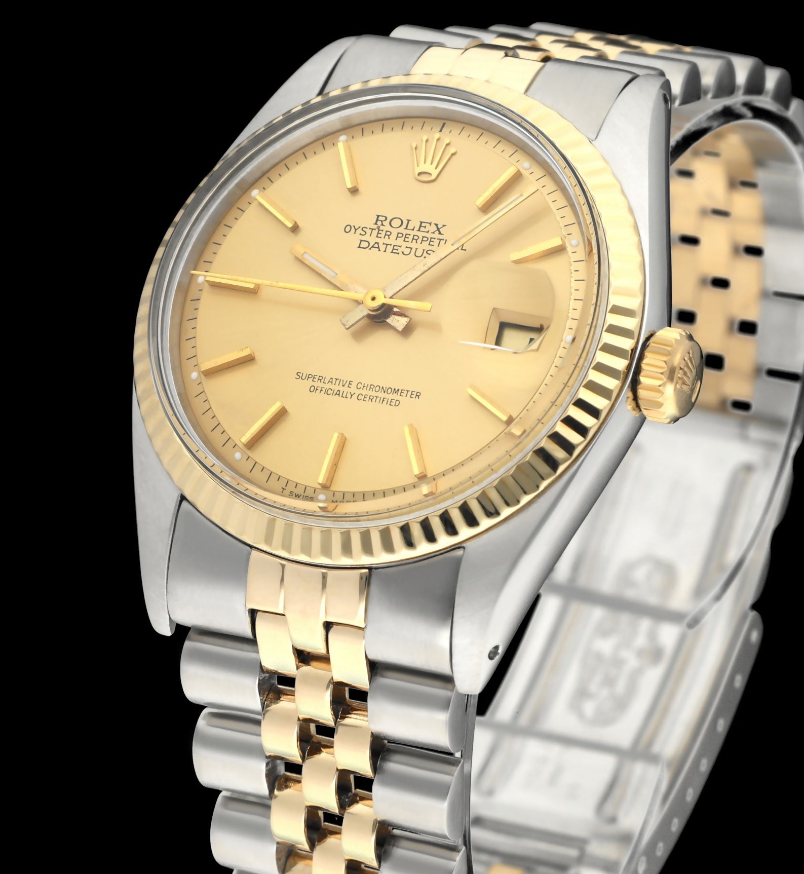 Rolex Datejust 1601 - 1976 - goud/staal - two/tone - Rolex horloge - Rolex kopen - Rolex heren horloge - Trophies Watches