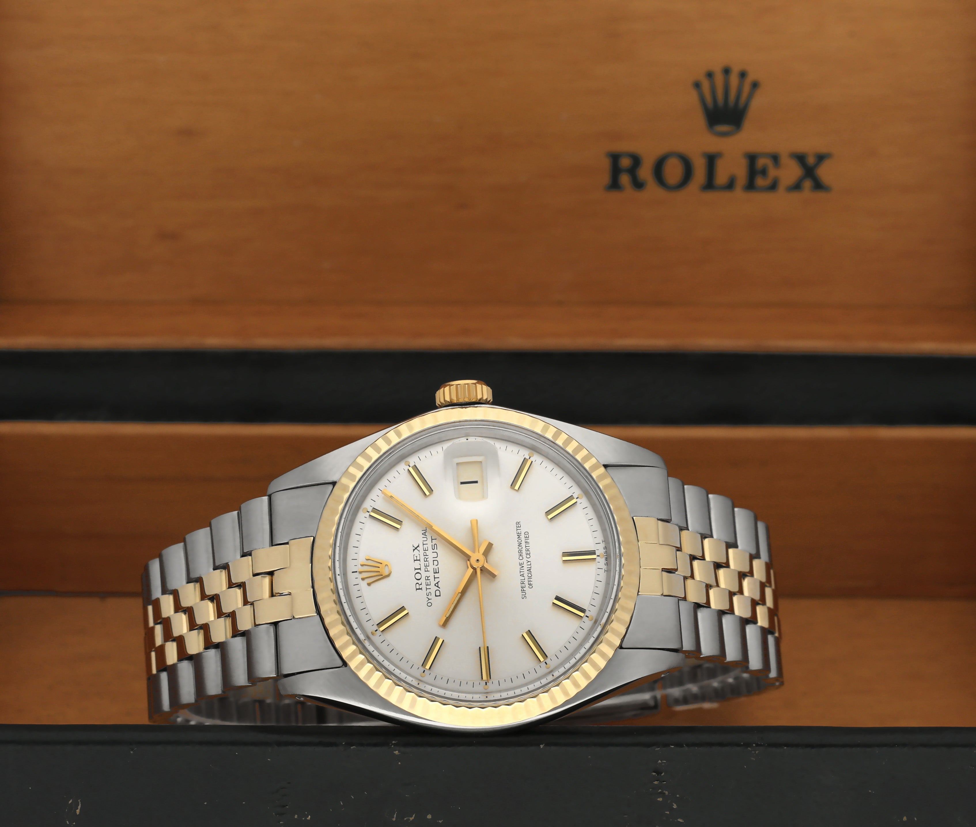 Rolex Datejust 1601 - 1972 - goud/staal - two/tone - Rolex horloge - Rolex kopen - Rolex heren horloge - Trophies Watches