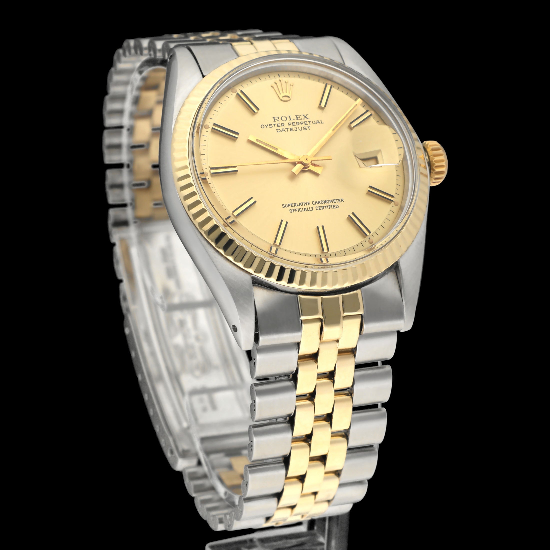 Rolex Datejust 1601 - 1973 - goud/staal - two/tone - Rolex horloge - Rolex kopen - Rolex heren horloge - Trophies Watches