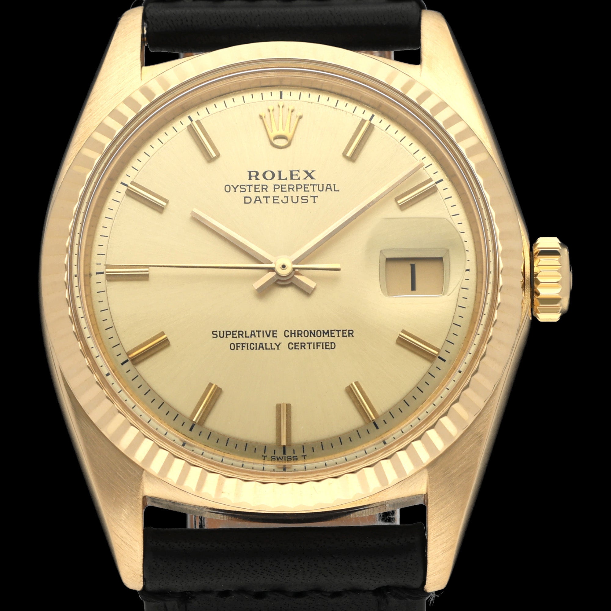 Rolex Datejust 1601 - 1969 - Geelgoud - Rolex horloge - Rolex kopen - Rolex heren horloge - Trophies Watches