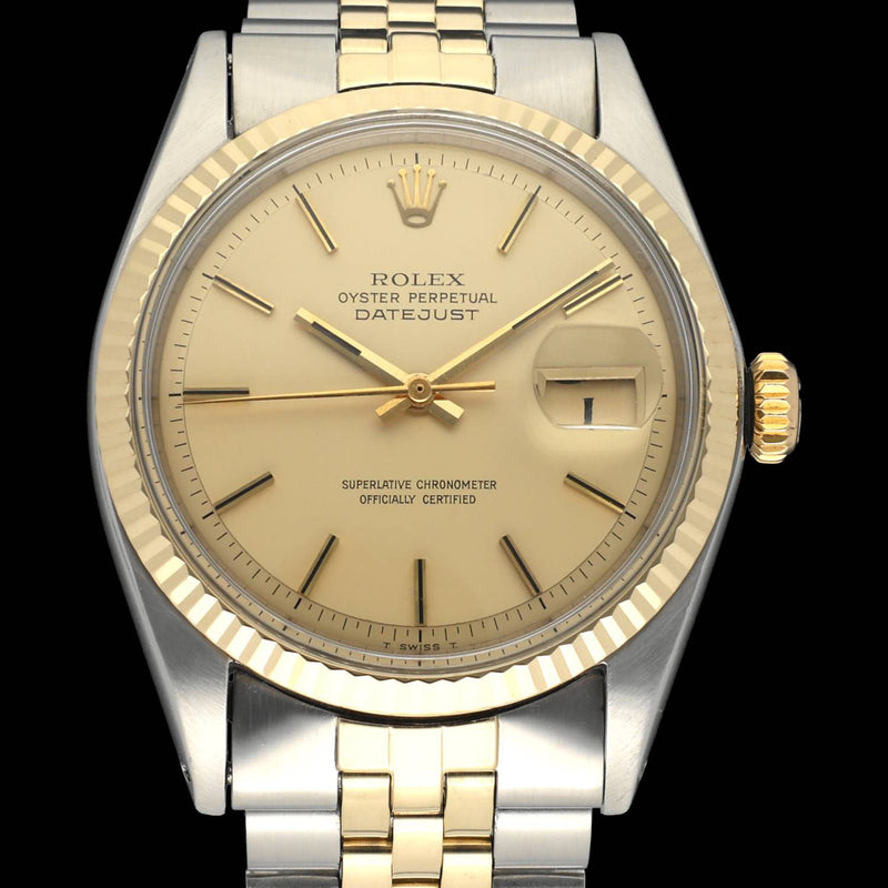 Rolex Datejust 1601 - 1970 - goud/staal - two/tone - Rolex horloge - Rolex kopen - Rolex heren horloge - Trophies Watches