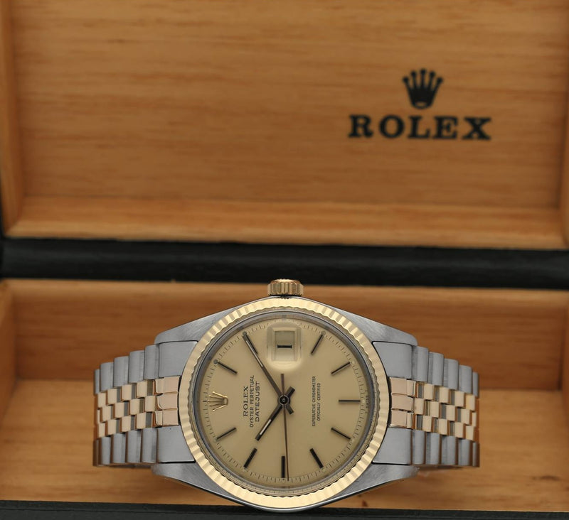 Rolex Datejust 1601 - 1976 - goud/staal - two/tone - Rolex horloge - Rolex kopen - Rolex heren horloge - Trophies Watches