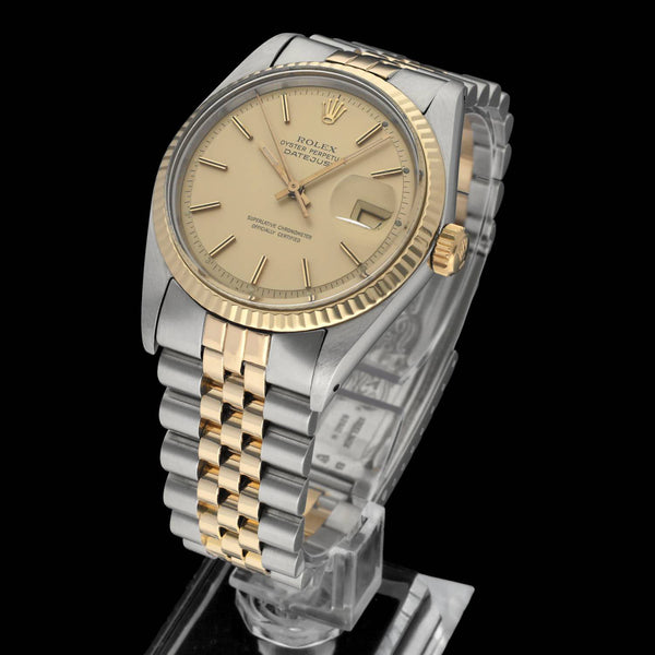 Rolex Datejust 1601 - 1976 - goud/staal - two/tone - Rolex horloge - Rolex kopen - Rolex heren horloge - Trophies Watches