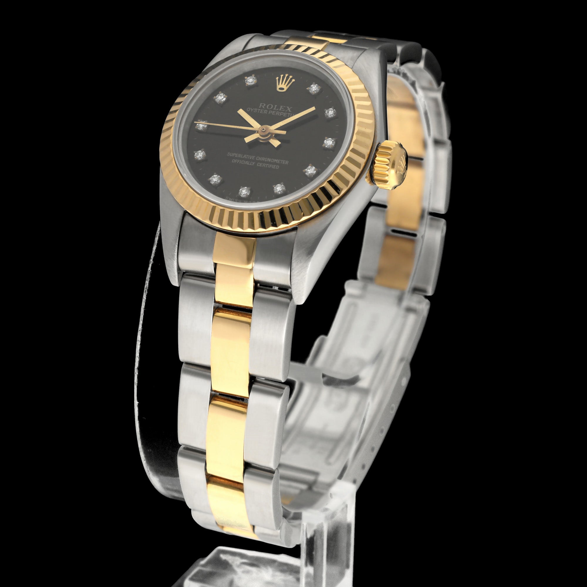 Rolex Oyster Perpetual Lady 67193G - 1999 - Rolex horloge - Rolex kopen - Rolex dames horloge - Trophies Watches