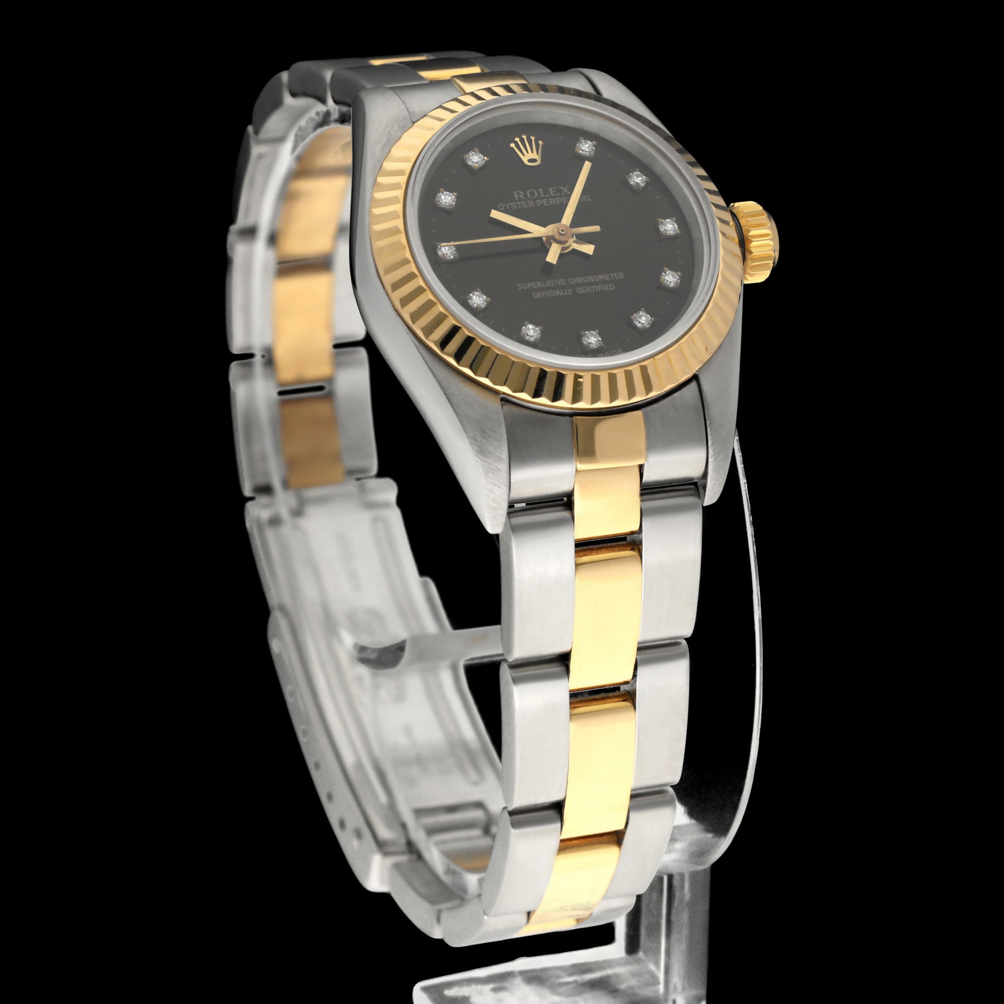 Rolex Oyster Perpetual Lady 67193G - 1999 - Rolex horloge - Rolex kopen - Rolex dames horloge - Trophies Watches