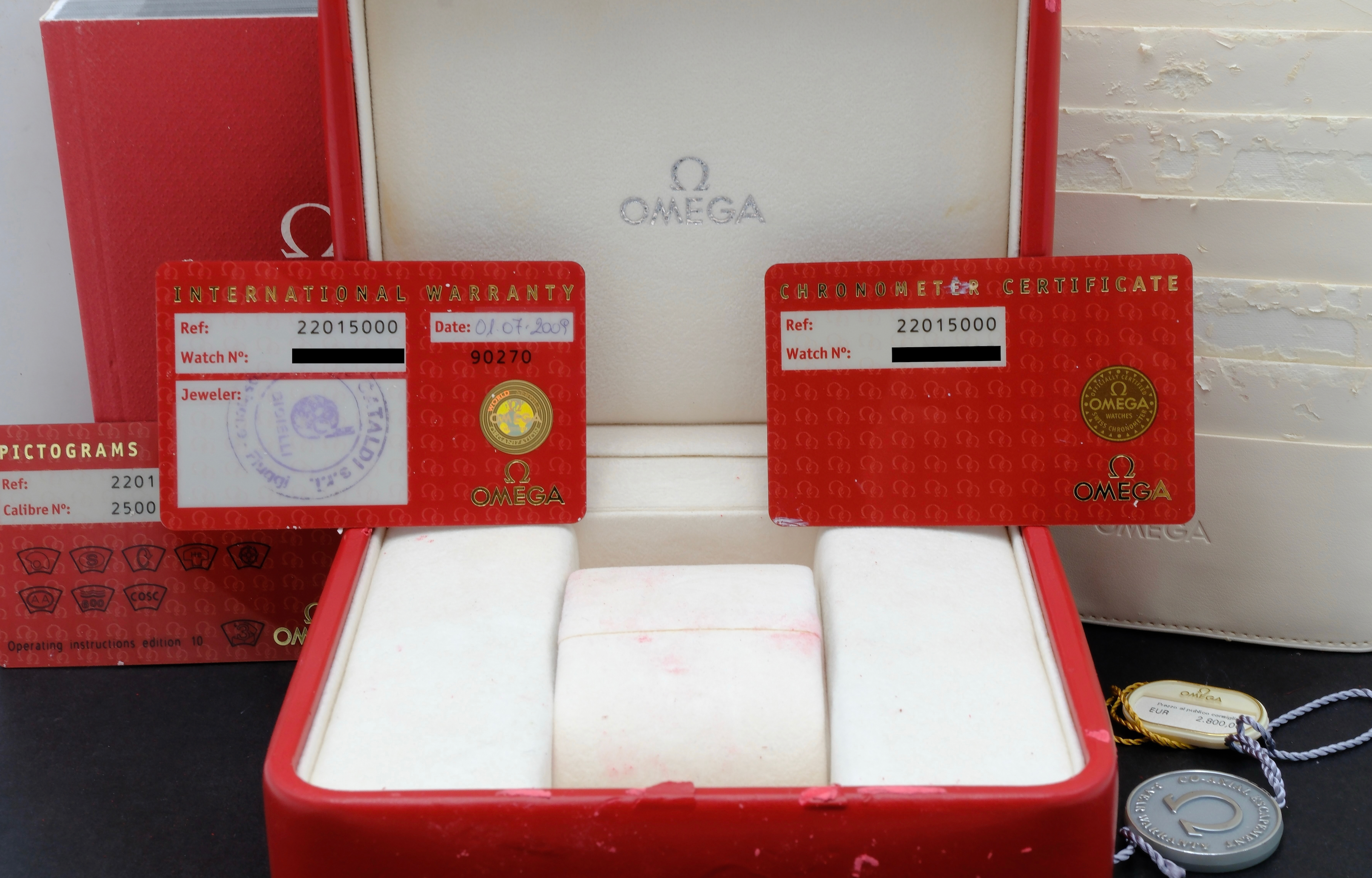 Omega Seamaster Planet Ocean 2201.50.00, Box & Papers, 2009