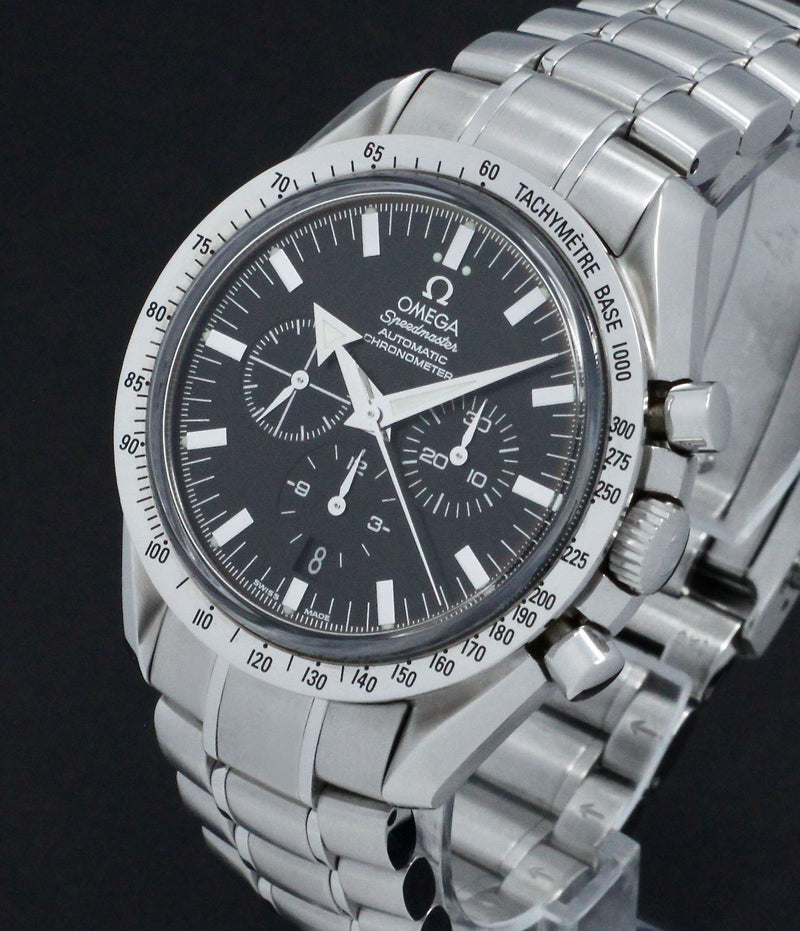 Omega Speedmaster Broad Arrow 3551.50.00. Opwinden, Automatisch. Materiaal horlogekast, Staal. Materiaal horlogeband, Staal. Jaar, 2003. Diameter, 42mm. Omega heren horloge.