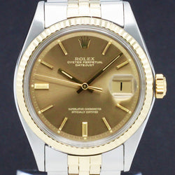 Rolex Datejust 1601 - 1971 - goud/staal - two/tone - Rolex horloge - Rolex kopen - Rolex heren horloge - Trophies Watches