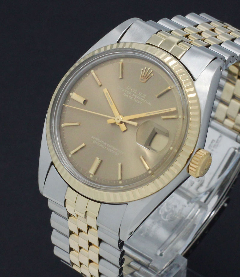 Rolex Datejust 1601 - 1971 - goud/staal - two/tone - Rolex horloge - Rolex kopen - Rolex heren horloge - Trophies Watches