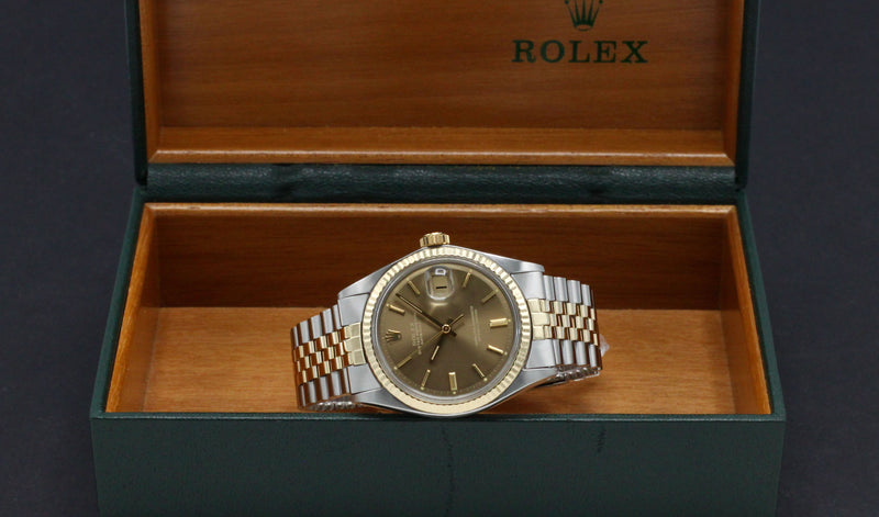 Rolex Datejust 1601 - 1971 - goud/staal - two/tone - Rolex horloge - Rolex kopen - Rolex heren horloge - Trophies Watches