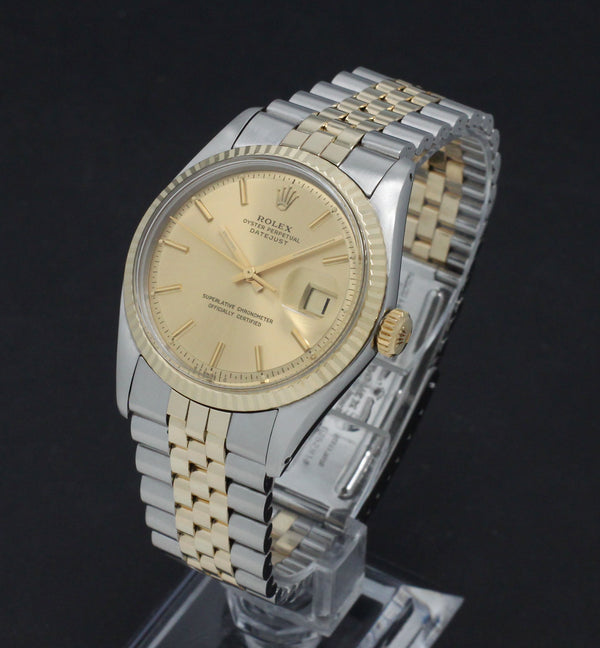 Rolex Datejust 1601 - 1974 - goud/staal - two/tone - Rolex horloge - Rolex kopen - Rolex heren horloge - Trophies Watches