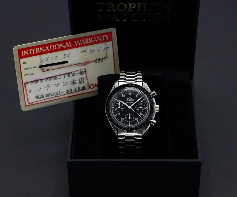 Omega Speedmaster Reduced 3510.50.00 - 1995 - Omega horloge - Omega kopen - Omega heren horloge - Trophies Watches