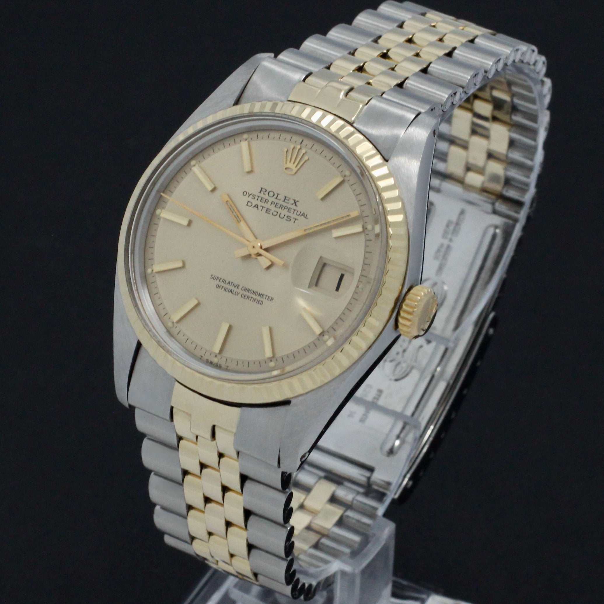 Rolex Datejust 1601 - 1974 - goud/staal - two/tone - Rolex horloge - Rolex kopen - Rolex heren horloge - Trophies Watches