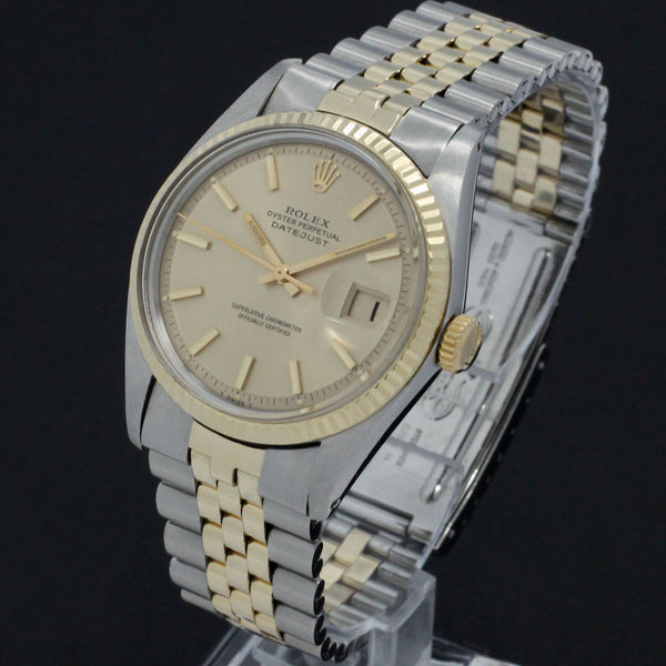 Rolex Datejust 1601 - 1974 - goud/staal - two/tone - Rolex horloge - Rolex kopen - Rolex heren horloge - Trophies Watches