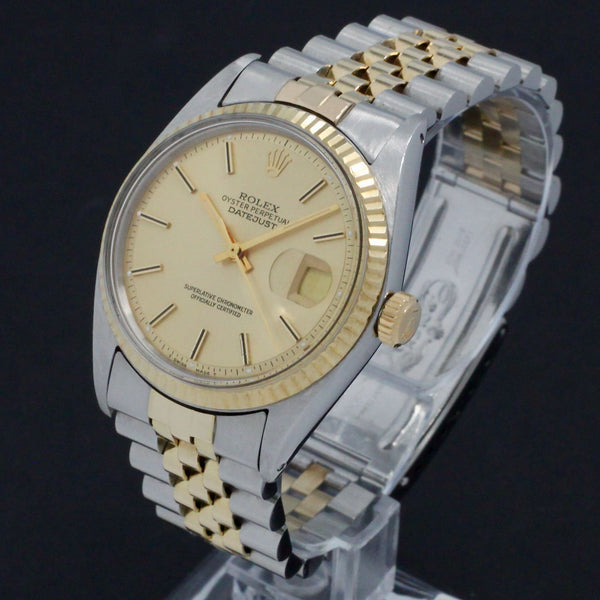 Rolex Datejust 1601 - 1967 - goud/staal - two/tone - Rolex horloge - Rolex kopen - Rolex heren horloge - Trophies Watches