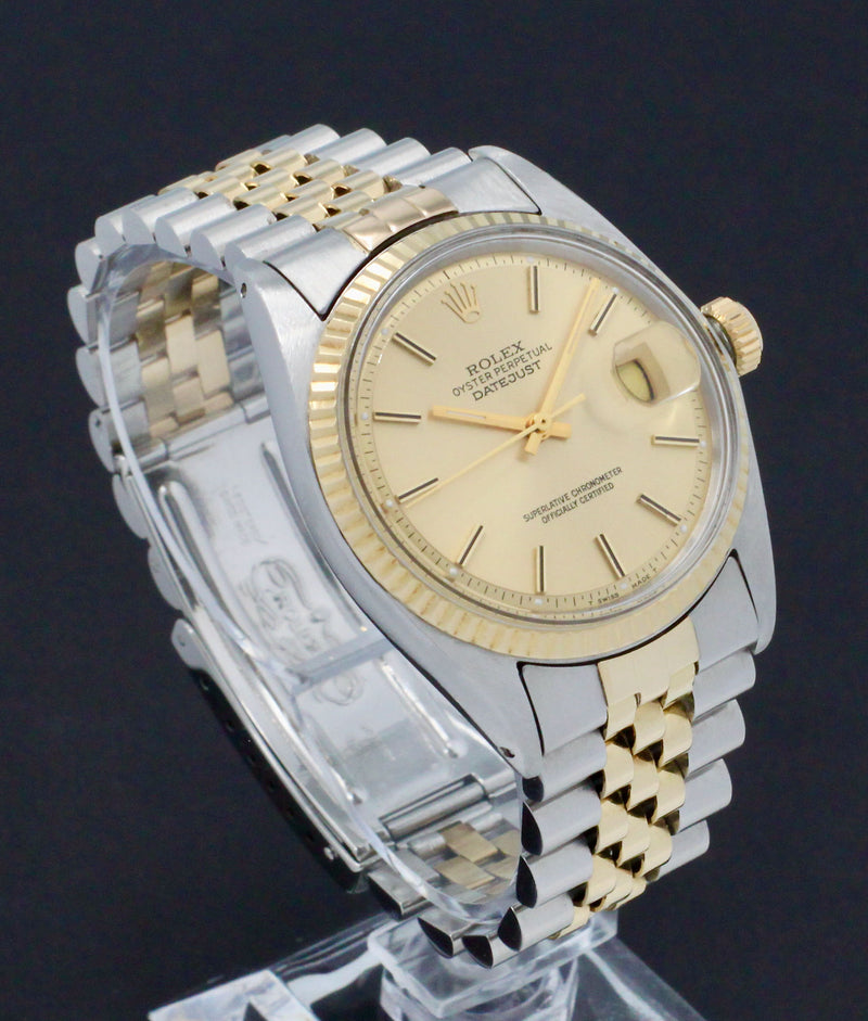 Rolex Datejust 1601 - 1967 - goud/staal - two/tone - Rolex horloge - Rolex kopen - Rolex heren horloge - Trophies Watches