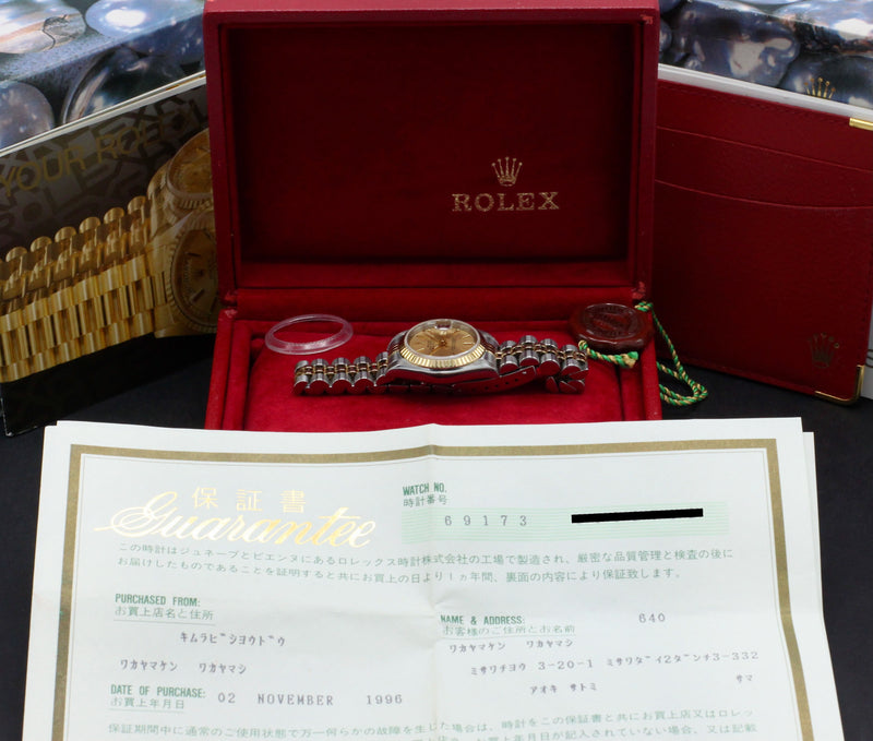 Rolex Lady-Datejust 69173 - 1996 - Rolex horloge - Rolex kopen - Rolex dames horloge - Trophies Watches