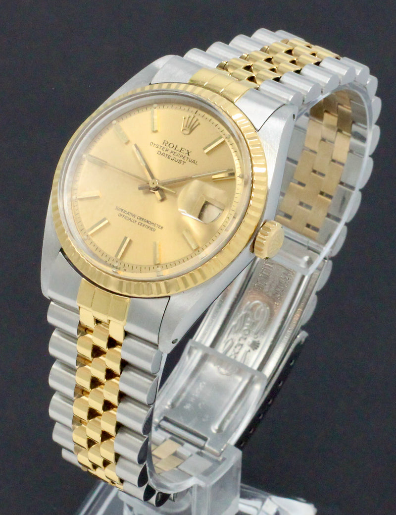 Rolex Datejust 1601 - 1978 - goud/staal - two/tone - Rolex horloge - Rolex kopen - Rolex heren horloge - Trophies Watches