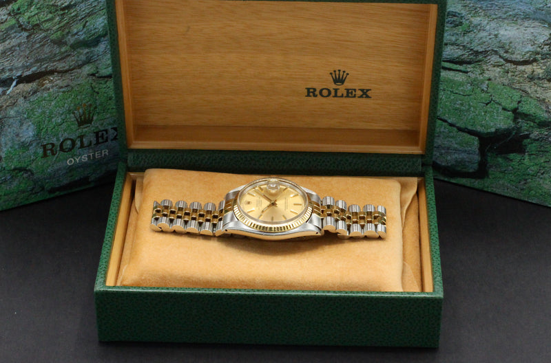 Rolex Datejust 1601 - 1978 - goud/staal - two/tone - Rolex horloge - Rolex kopen - Rolex heren horloge - Trophies Watches