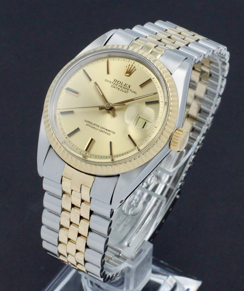 Rolex Datejust 1601 - 1972 - goud/staal - two/tone - Rolex horloge - Rolex kopen - Rolex heren horloge - Trophies Watches