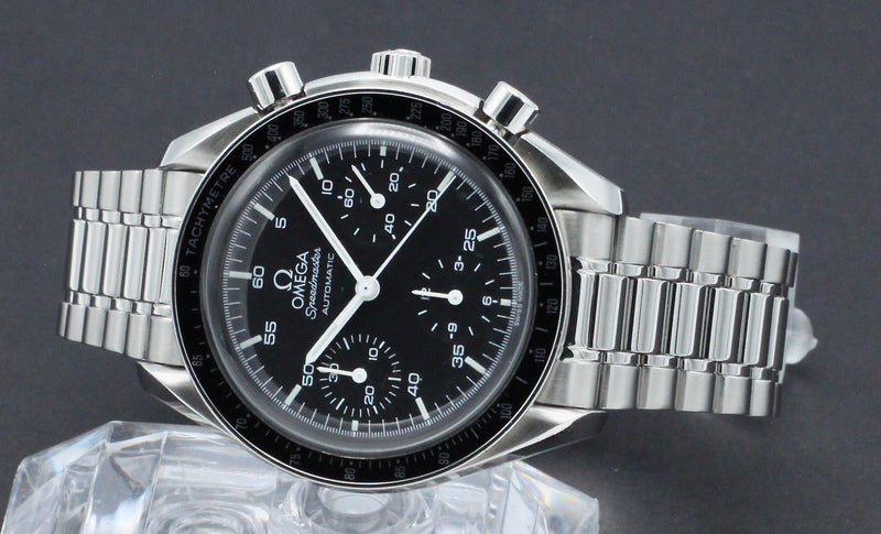 Omega Speedmaster Reduced 3510.50.00 39mm. Opwinden, Automatisch. Materiaal horlogekast, Staal. Materiaal horlogeband, Staal. Jaar, 1998. Omega heren horloge.